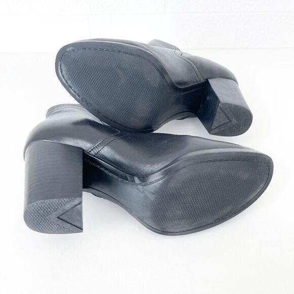 Aldo Womens Chunky Heel Zipper Ankle Bootie Boots Black 7.5 - Picture 6 of 7